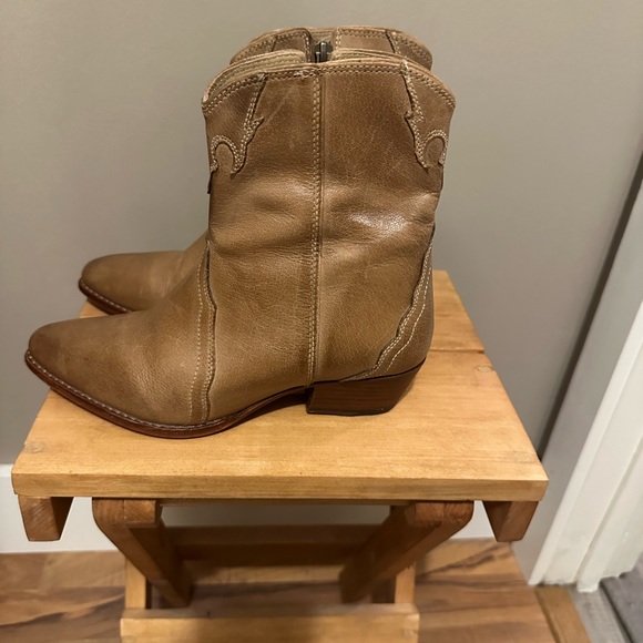Free People Brown Leather Ankle Boots - Picture 5 of 10